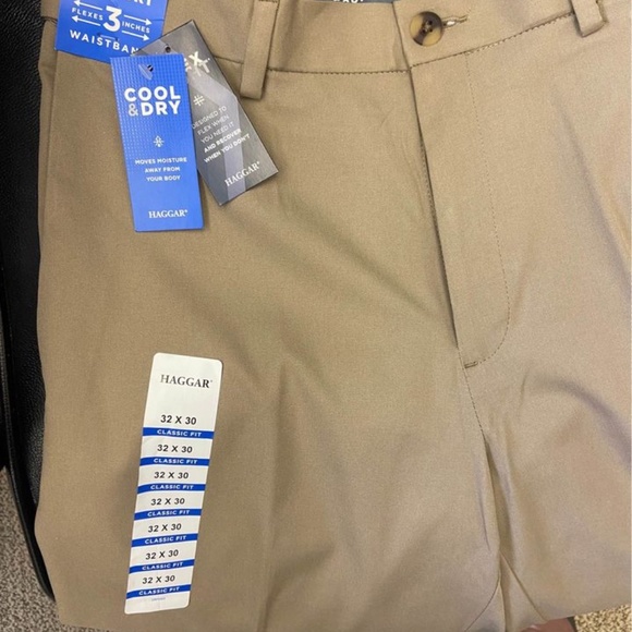 Brand New Men’s Haggar Cool Right Performance Flex Classic Fit - Flat Front Pant - Picture 2 of 5